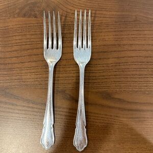 Vintage Sheffield Silver Dining Forks - Set of 2